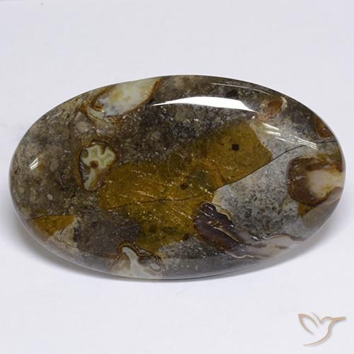 48.91ct Naturale Multicolore Diaspro, Ovale, Opaco
