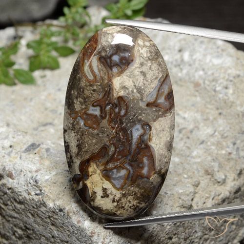 46.44ct Naturale Multicolore Diaspro, Ovale, Opaco