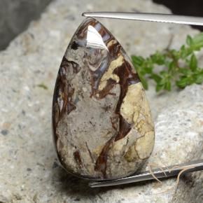 Diaspro Multicolore naturale da 37.59 ct, Forma a pera, Opaco