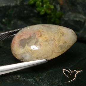 Diaspro Multicolore naturale da 23.13 ct, Forma a pera, Opaco