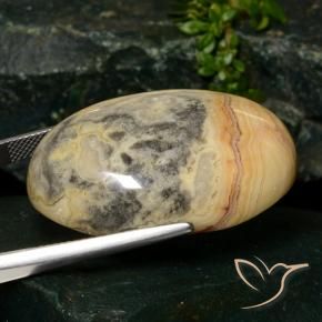 Diaspro Multicolore naturale da 60.46 ct, Ovale, Opaco