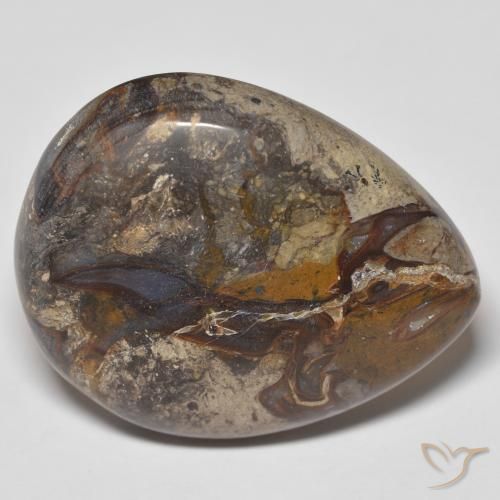 Diaspro Multicolore naturale da 35.91 ct, Forma a pera, Opaco