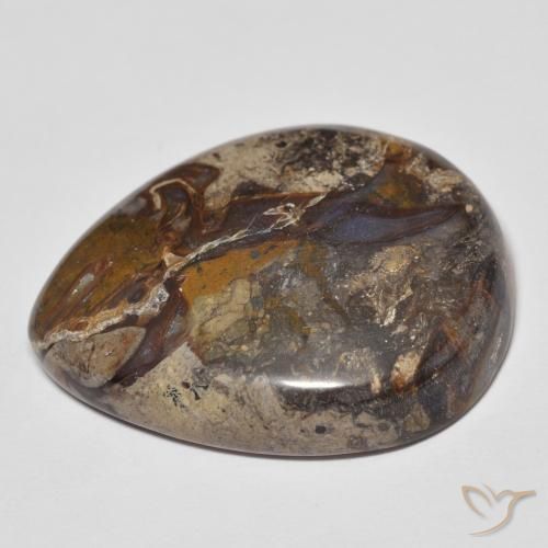 Diaspro Multicolore naturale da 35.91 ct, Forma a pera, Opaco