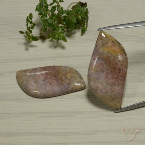 28.77ctw Naturale Multicolore Diaspro, Taglio a fantasia, Opaco