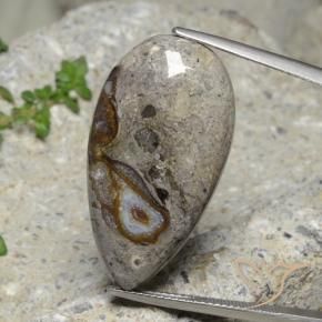 Diaspro Multicolore naturale da 23.89 ct, Forma a pera, Opaco