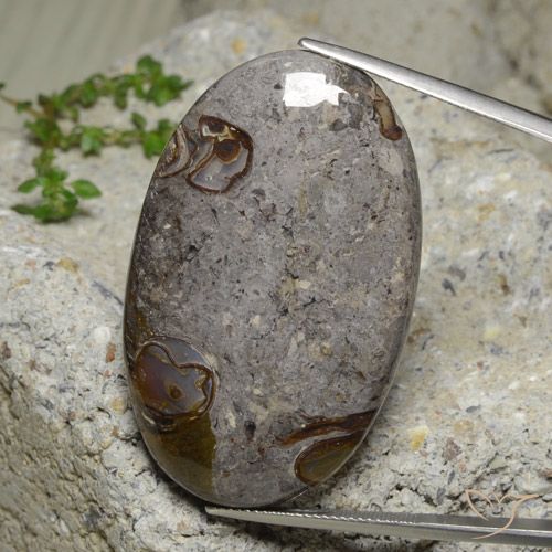 60.74ct Naturale Multicolore Diaspro, Ovale, Opaco