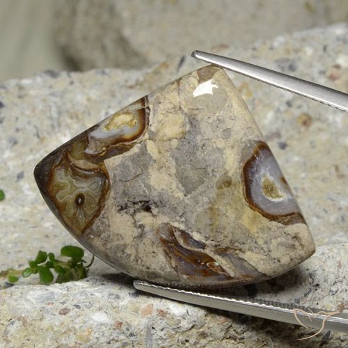 28.71ct Naturale Multicolore Diaspro, Taglio trillion, Opaco