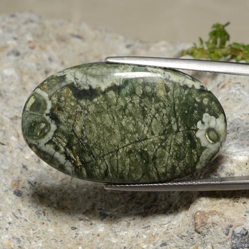 29.99ct Naturale Multicolore Diaspro, Ovale, Opaco