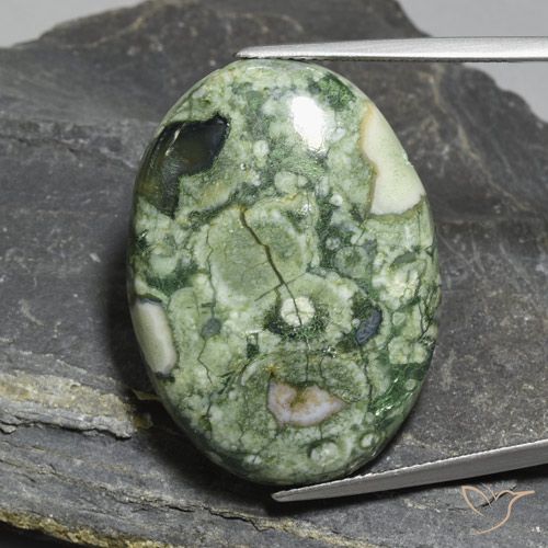 28.77ct Naturale Multicolore Diaspro, Ovale, Opaco