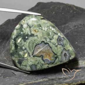 Diaspro Multicolore naturale da 35.35 ct, Forma a pera, Opaco