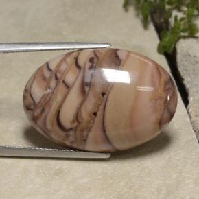 Diaspro naturale multicolore da 23,62 ct, taglio ovale, opaco