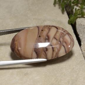 Diaspro naturale multicolore da 23,62 ct, taglio ovale, opaco