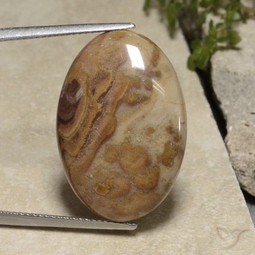Diaspro Multicolore naturale da 15.35 ct, Ovale, Opaco