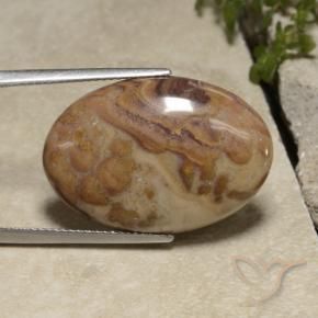 Diaspro Multicolore naturale da 15.35 ct, Ovale, Opaco