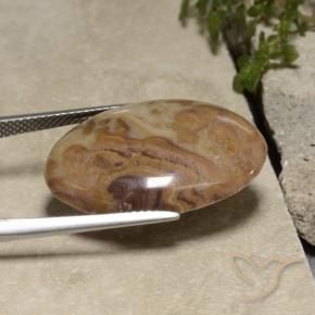 Diaspro Multicolore naturale da 15.35 ct, Ovale, Opaco