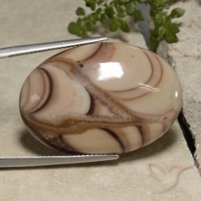 Diaspro Multicolore naturale da 26.81 ct, Ovale, Opaco