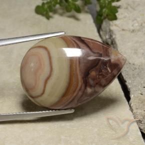 Diaspro Multicolore naturale da 18.38 ct, Forma a pera, Opaco