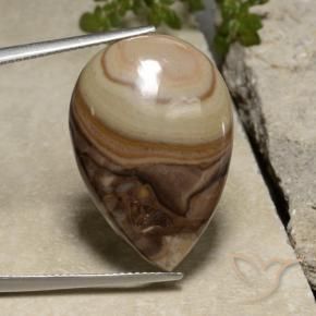Diaspro Multicolore naturale da 18.38 ct, Forma a pera, Opaco