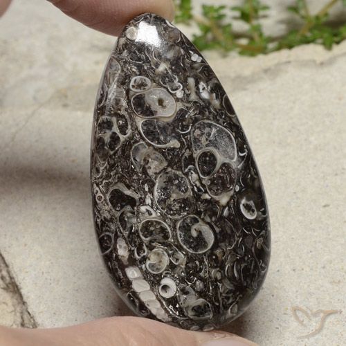 48.79ct Naturale Multicolore Diaspro, Forma a pera, Opaco