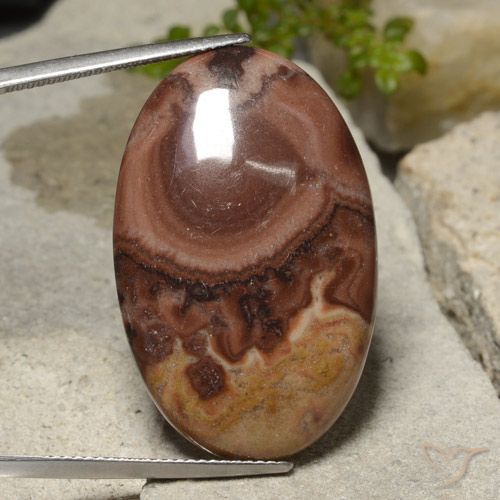Diaspro Multicolore naturale da 26.25 ct, Ovale, Opaco