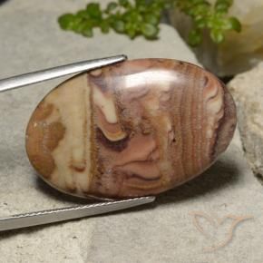 Diaspro Multicolore naturale da 18.42 ct, Ovale, Opaco