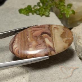 Diaspro Multicolore naturale da 18.42 ct, Ovale, Opaco
