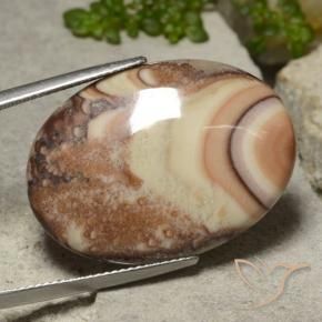 Diaspro Multicolore naturale da 18.14 ct, Ovale, Opaco