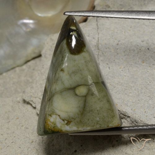 17.87ct Naturale Multicolore Diaspro, Taglio trillion, Opaco