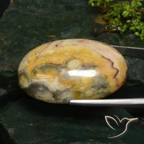 Diaspro Multicolore naturale da 63.09 ct, Ovale, Opaco
