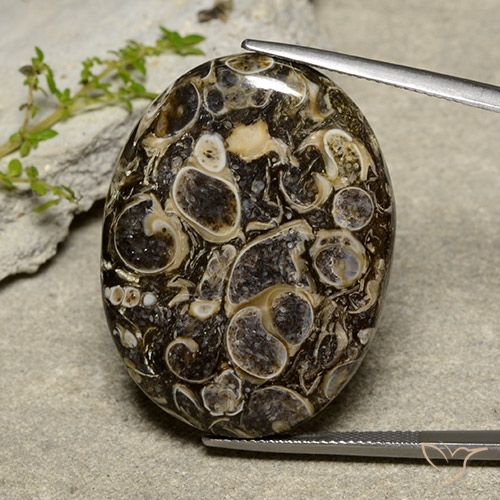 40.36ct Naturale Multicolore Diaspro, Ovale, Opaco
