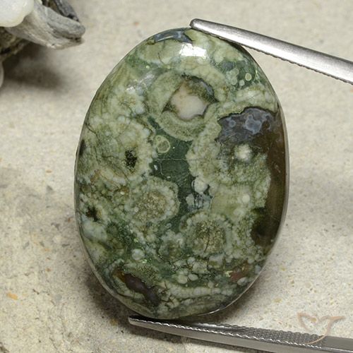 27.91ct Naturale Multicolore Diaspro, Ovale, Opaco
