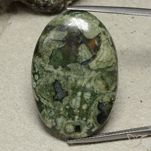 26.08ct Naturale Multicolore Diaspro, Ovale, Opaco