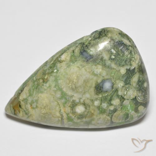 Diaspro Multicolore naturale da 15.75 ct, Forma a pera, Opaco