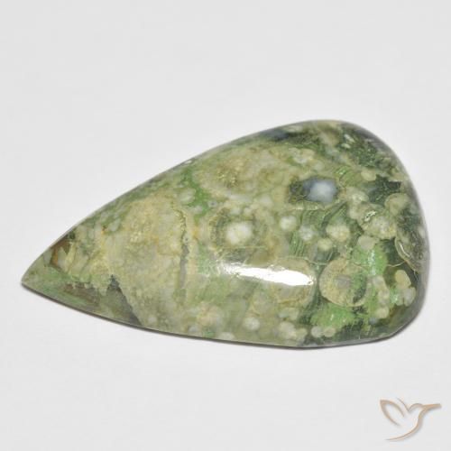 Diaspro Multicolore naturale da 15.75 ct, Forma a pera, Opaco