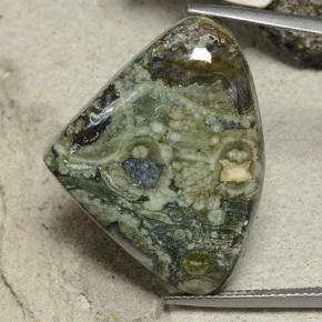 Diaspro naturale multicolore da 24,33 ct, taglio a pera, opaco
