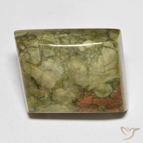 17.80ct Naturale Multicolore Diaspro, Taglio a fantasia, Opaco