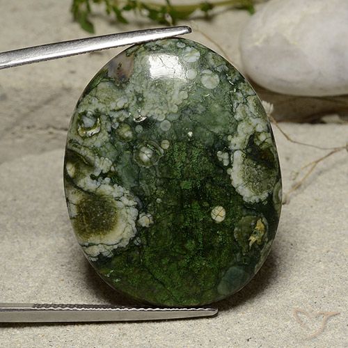 26.90ct Naturale Multicolore Diaspro, Ovale, Opaco
