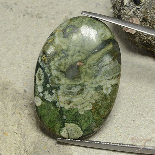 30.68ct Naturale Multicolore Diaspro, Ovale, Opaco