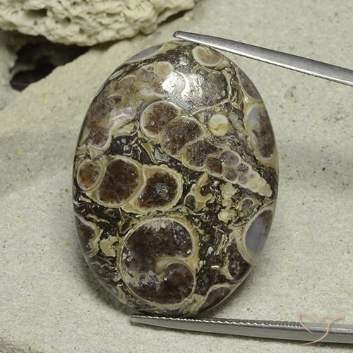 40.61ct Naturale Multicolore Diaspro, Ovale, Opaco