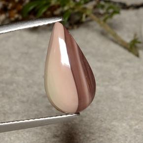 Diaspro naturale multicolore da 2,81 ct, taglio a pera, opaco