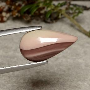 Diaspro naturale multicolore da 2,81 ct, taglio a pera, opaco