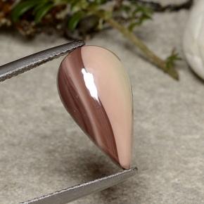 Diaspro naturale multicolore da 2,81 ct, taglio a pera, opaco