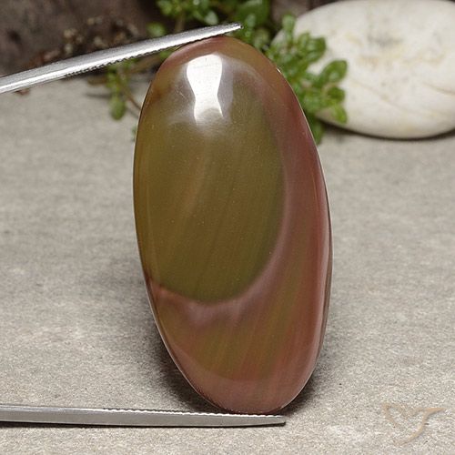 40.75ct Naturale Multicolore Diaspro, Ovale, Opaco