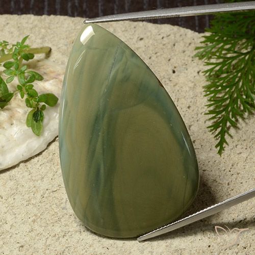 42.95ct Naturale Multicolore Diaspro, Forma a pera, Opaco