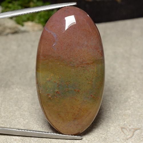 46.10ct Naturale Multicolore Diaspro, Ovale, Opaco