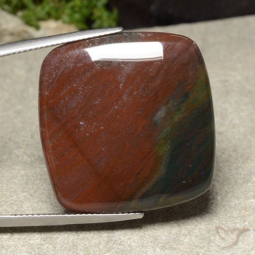 32.72ct Naturale Multicolore Diaspro, Cuscino, Opaco