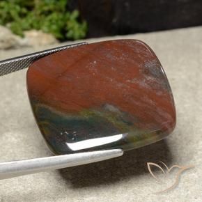 Diaspro Multicolore naturale da 32.72 ct, Cuscino, Opaco