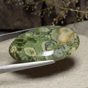 Diaspro Multicolore naturale da 28.73 ct, Taglio ovale, Opaco