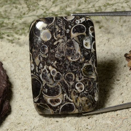 36.39ct Naturale Multicolore Diaspro, Cuscino, Opaco