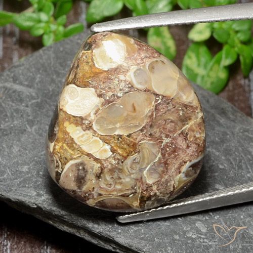 17.47ct Naturale Multicolore Diaspro, Taglio a fantasia, Opaco